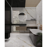 1600x3200mm Batu Sinter Motif Marmer Putih untuk Dinding Dapur, Porselen, Batu Buatan Mewah, Batu Sinter