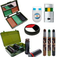 Kit de peinture tactique pour le visage avec miroir, 3 et 5 couleurs, camouflage pour la chasse en forêt, bâtons de peinture pour le visage et le corps, personnalisation disponible