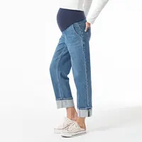 MASANON Casual Wide Leg Schwangere Hosen Bequeme atmungsaktive Damen hosen Damen hosen Umstands mode Jeans