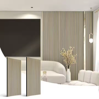 Panneaux muraux acoustiques Akupanel à absorption sonore, panneaux à lattes 3D décoratifs modernes, écologiques, NRC 0.8, école, appartement, hôtel, villa, MDF