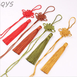 Pendentif QYS Nœud Chinois avec Pompon, Breloque Traditionnelle Porte-Bonheur, Ornement Suspendu DIY pour Porte-clés, Cadeau - Product Image 6