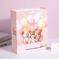 Ballon en forme de cœur pour la Saint-Valentin, sac cadeau en cuir véritable, sac de shopping portable, emballage carré simple et élégant