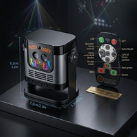 Mini projecteur laser portable double couleur pour fête disco DJ, activé par le son, avec télécommande, pour anniversaire et Noël | YSH