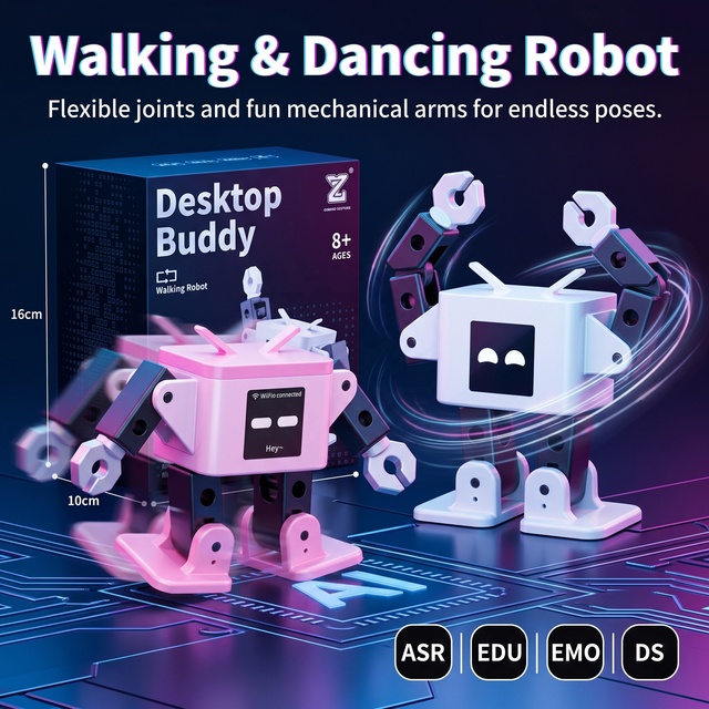 AiJH AI Voice Dialogue Robot Set Toys Educational Smart Multi AI Electric Desktop Playmate Robot Set Toys for Kids 8+Age Gift