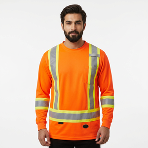 Camiseta de Seguridad Reflectante de Alta Visibilidad con Cuello Redondo Unisex, Personalizada, de Alta Calidad, Transpirable y de Secado Rápido, 2026 - Product Image 1