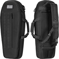 Sac à bandoulière tactique souple CVLIFE 30'' avec sangle d'épaule rembourrée et fermetures éclair verrouillables, système Molle pour la chasse