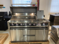 Cuisine extérieure JOYEDA en acier inoxydable, îlot barbecue intégré avec armoires de rangement, aluminium 304, cuisine extérieure noire Foshan