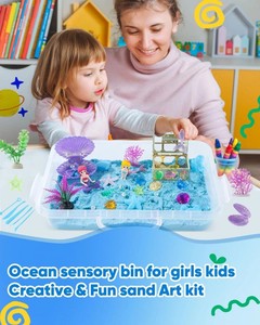 JITENG Set di Giocattoli Sensoriali con Sabbia Magica, Stampi per Costruzioni a Tema Oceano, Gelato e Torta, per Vasca Sensoriale e Gioco all'Aperto - Product Image 6