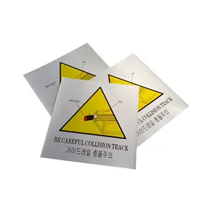定制尺寸黄色哑光银色材料三角警告安全运输贴纸带标志贴纸