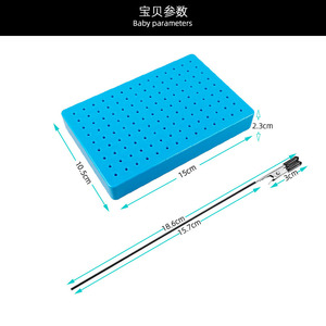 Model <b>Spray</b> Painting Clamp Base Rectangle Durable Standing Type Small Blue Soft Hair Clip <b>Set</b> CL-150A - Product Image 4