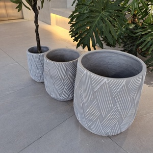 Pot de fleurs en argile fibre, vente en gros d'usine, décoration d'intérieur bon marché, pot de jardin, design élégant pour une utilisation en intérieur et en extérieur - Product Image 4