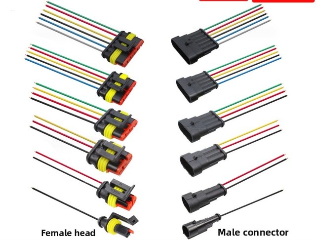 Custom 1.5 Series Automotive Male-Female Waterproof Connector 6-Pin Harness AMP1 282090-1 282106-1 282088-1 5A Power Application