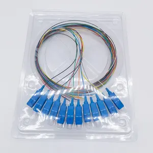 LC ST FC SC UPC/APC 12 Core Single Mode Pigtail 0.9mm Bundle Fiber Optic Pigtail