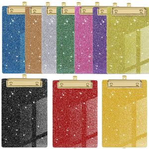 Cross-border glitter office folder board acrylic <b>writing</b> board meeting minutes vertical plastic board <b>writing</b> <b>pad</b> - Product Image 1