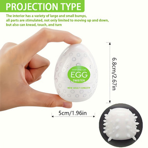 Mini vibromasseur Airplane Egg 6-7cm en TPE, sensation réaliste pour homme adulte - Product Image 3