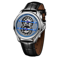 Montres mécaniques automatiques en acier pour hommes, design d'usine et personnalisation par lots, avec affichage de l'heure lumineux et design unique, pour marque privée