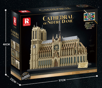 Reobrix 66016 cathédrale de Notre-Dame bloc briques ensembles pour enfants assemblage noël anniversaire cadeau Construction jouets pour enfants
