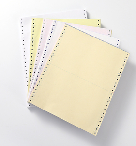 55g giấy carbonless <span class=keywords><strong>NCR</strong></span> màu hồng xanh CB CFB CF bản sao giấy 76x80mm hình ảnh màu xanh - Product Image 2