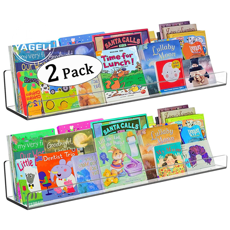Акриловая плавающая настенная полка, детская книжная полка, настенная полка с выступом для ванной, полки для хранения, органайзер для демонстрации