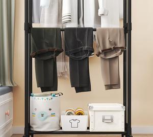 رف معدني متعدد الوظائف قائم بذاته لعرض الملابس رف تجفيف ملابس متحرك - Product Image 5