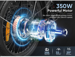 2024 Samebiki Factory's Hot-Selling 20\" Folding Electric City Bicycle 48V 12Ah Pedal Assisted 350w 7 Speed Cy20 Series - Product Image 5