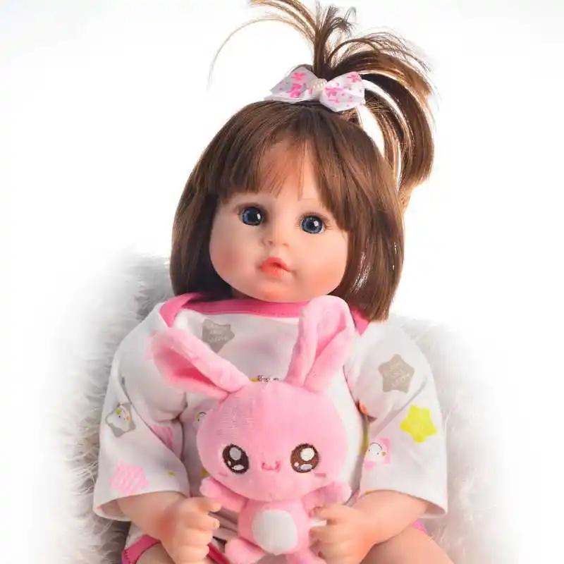 KEIUMI New Arrival Real Looking Baby Toy For Kids 18 Inch Lifelike Soft Silicone 48 cm Girl Reborn Baby Doll