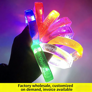 สายรัดข้อมือเรืองแสง LED แบบกำหนดเองสำหรับงานปาร์ตี้ คอนเสิร์ต อุปกรณ์สร้างบรรยากาศเชียร์ สนับสนุน สร้างบรรยากาศเรืองแสง - Product Image 4