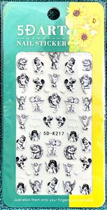 5D Nail Art <b>Sticker</b> Skull Pumpkin <b>Flower</b> Mixed Nail Art High Quality <b>Stickers</b> Decoration Embossing - Product Image 3