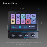 Console de macros MiraBox N4 Stream Deck Plus Style |   10 touches personnalisées + panneau tactile + 4 boutons rotatifs |   Fonction HUB |   Directement de l'usine