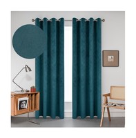 Rideaux isolants en velours gaufré au design populaire pour la décoration intérieure du salon, occultants