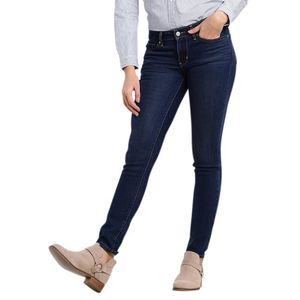 Casual New Arrival Denim Pant 2023 Wholesale Custom Women <b>Elastic</b> Stretch <b>Jeans</b> Pant High <b>Waist</b> Solid Color - Product Image 6