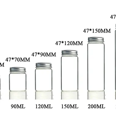 Hoge Borosilicaatglas Opslag Buis 10Ml Slanke Cilinder Glas Roll On Fles Met Cap Opslag Pot Met Aluminium Schroef deksel