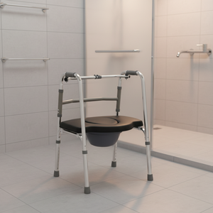 Deambulatore Pieghevole di Alta Qualità con Sedile e Apertura per WC, Aiuta Anziani e Disabili <span class=keywords><strong>a</strong></span> Camminare e Stare in <span class=keywords><strong>Piedi</strong></span> in Sicurezza - Product Image 5