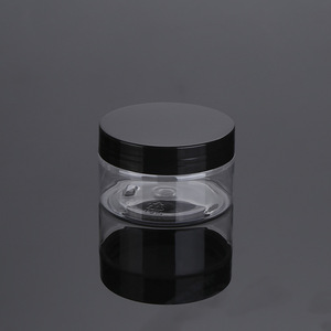 Bouteille en plastique noire pour animaux de compagnie 100 ml à large ouverture avec bouchon pour emballage de crème - Product Image 1