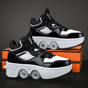 Chaussures à roulettes déformables pour enfants et adultes, patins à roulettes rétractables réglables à 4 roues pour enfants - Product Image 3