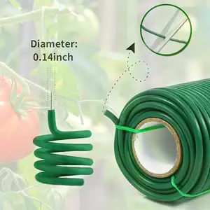 Usine PE jardin torsion cravate réutilisable vert enduit chaîne jardin câble Clip bande jardinage légumes greffage fixateur grimpeurs