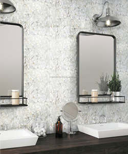Pera vela azulejo blanco ilusión madre de perla mosaico azulejo hogar cocina Backsplash mosaico diamante Concha blanca Concha mosaico - Product Image 2