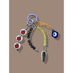 Accesorios de joyería Diy bolso Popular encantos calidad cobre mariscos huevos guisantes pájaros mal ojo <span class=keywords><strong>del</strong></span> <span class=keywords><strong>diablo</strong></span> llavero para mi <span class=keywords><strong>hija</strong></span> - Product Image 6