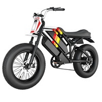 20 pouces 48V 1500W Super Power E 73 portes extérieures Vélo de montagne électrique à suspension intégrale et à gros pneus Vélo de ville hybride e Dirt Bike