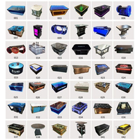 Table basse en verre trempé métallique illuminée, personnalisée en usine, pour KTV, boîtes de nuit, bars, salons - Mobilier de bar commercial de luxe
