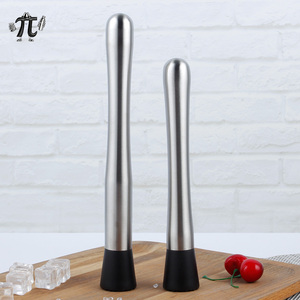 Herramientas Profesionales para Bar para Mezclar Bebidas Mojito, Pilon de Nylon con Ranuras para Frutas para Uso Doméstico, Triturador de Acero Inoxidable - Product Image 1