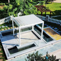 Techo de Pérgola Motorizado con Persianas, Kits de Techo Eléctrico, Sombras para Patio, Pérgolas en Venta