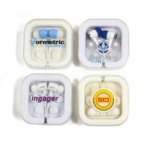 Écouteurs sans fil promotionnels avec logo personnalisé, câble de 120 cm, suppression du bruit, écouteurs intra-auriculaires tendance et clairs - Product Image 1