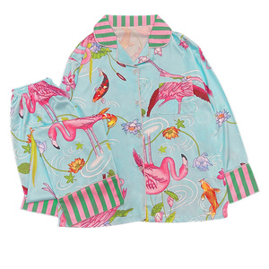 <span class=keywords><strong>Netflix</strong></span> Venta caliente Pijamas de mujer Modelos de primavera y verano Manga larga Senior Sense Flamingo Printing Home Set - Product Image 1