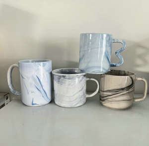 Bulk Marble Swirl Pattern <b>Ceramic</b> <b>Mugs</b>, Multi-color Watercolor Vein Cups Custom Logo Print for Gift Shop Supermarket Wholesale - Product Image 2