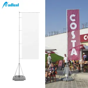 Ngoài trời nhôm Polyester hình chữ nhật 3M 5M 7m Kính thiên văn khổng lồ cờ cực với cơ sở nước bay bãi biển cờ - Product Image 1