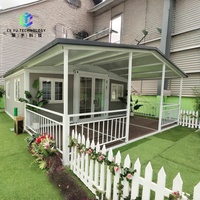 Maison conteneur extensible à double aile, isolée, préfabriquée, avec porche couvert, pour usage en complexe de glamping, fabrication directe usine ODM OEM