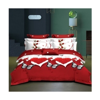 Ensemble de literie en microfibre 100% polyester, imprimé 130 g/m², housse de couette, tissu, vente en gros