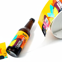 Stiker Label Perekat Kustom 12 OZ 330ml Kemasan Botol/Kaleng Bir Kerajinan Cetak Personalisasi Label Minuman Bir