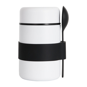 Lunch Box Insulated Container Cylinder Shape With Plastic Lid Portable For Outdoor Use - Product Image 3